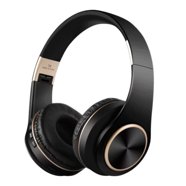 T8 Wireless Bluetooth Headphones – Deep Bass, LED Display, Comfortable Fit & Long Playtime
